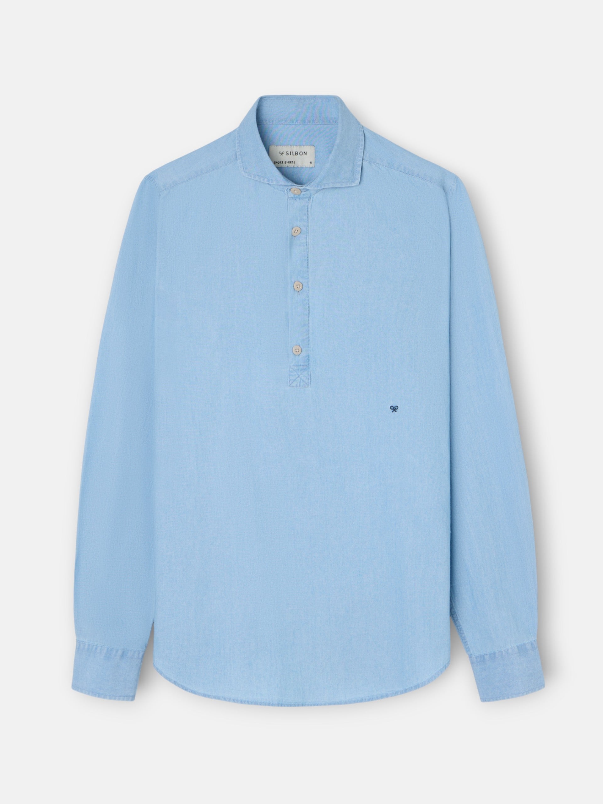 Polera sport denim azul claro