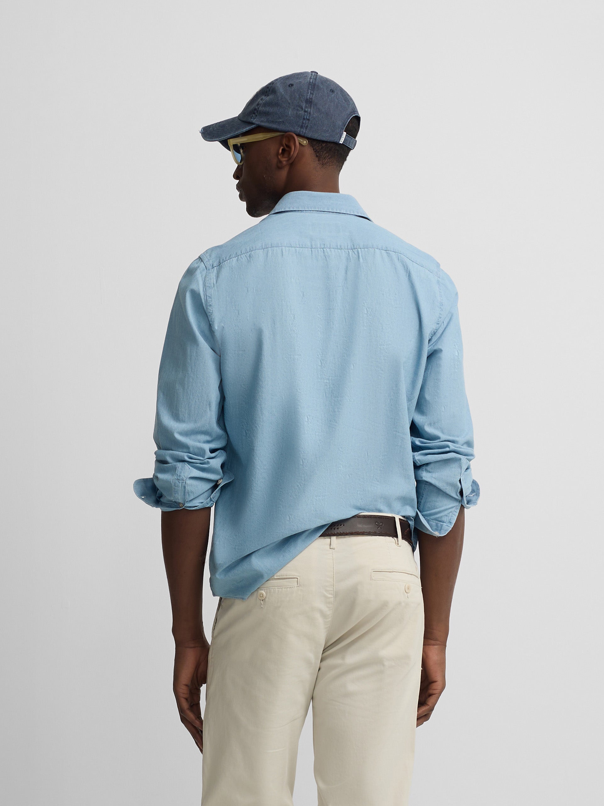Polera sport denim azul claro