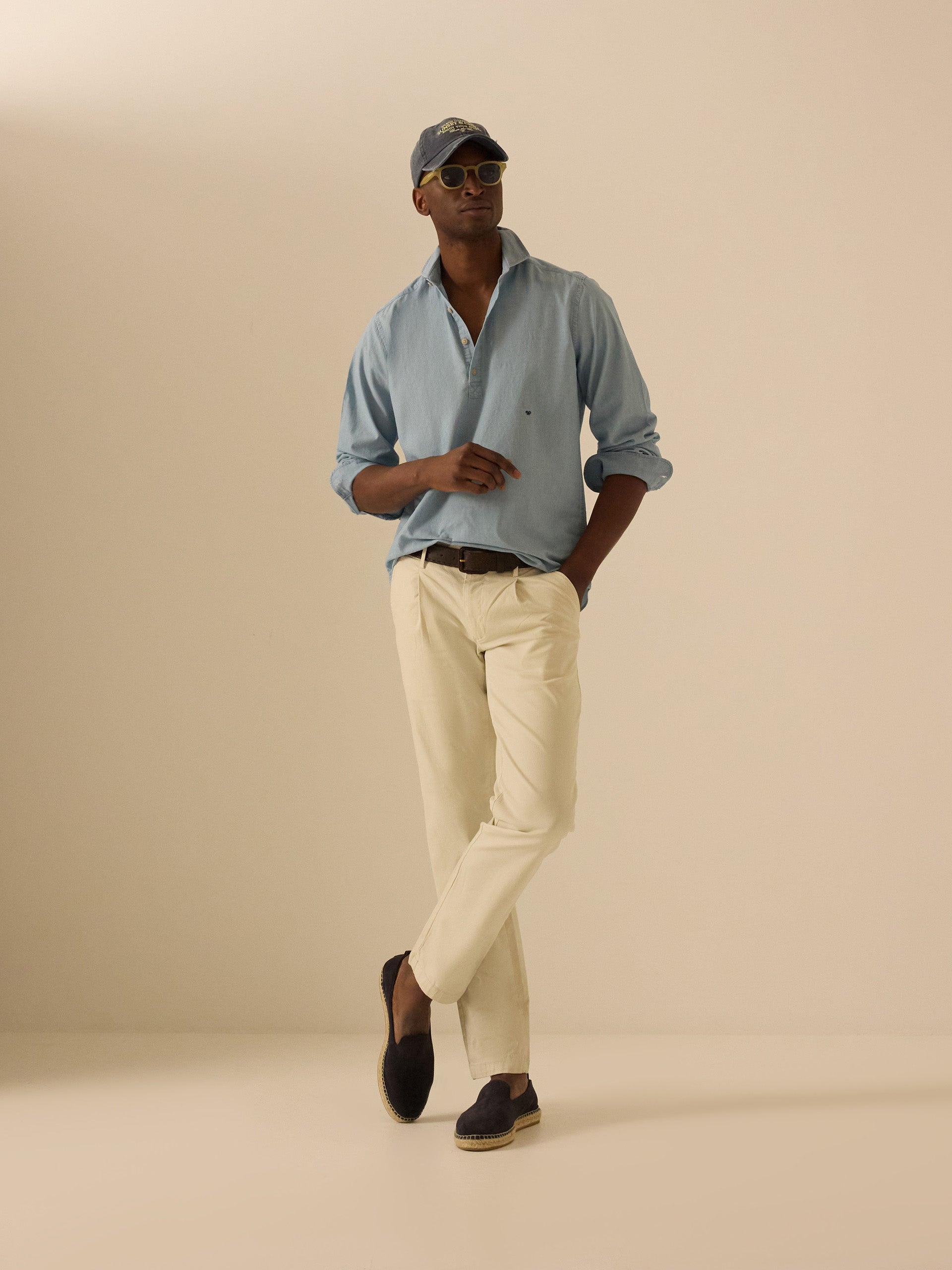 Polera sport denim azul claro