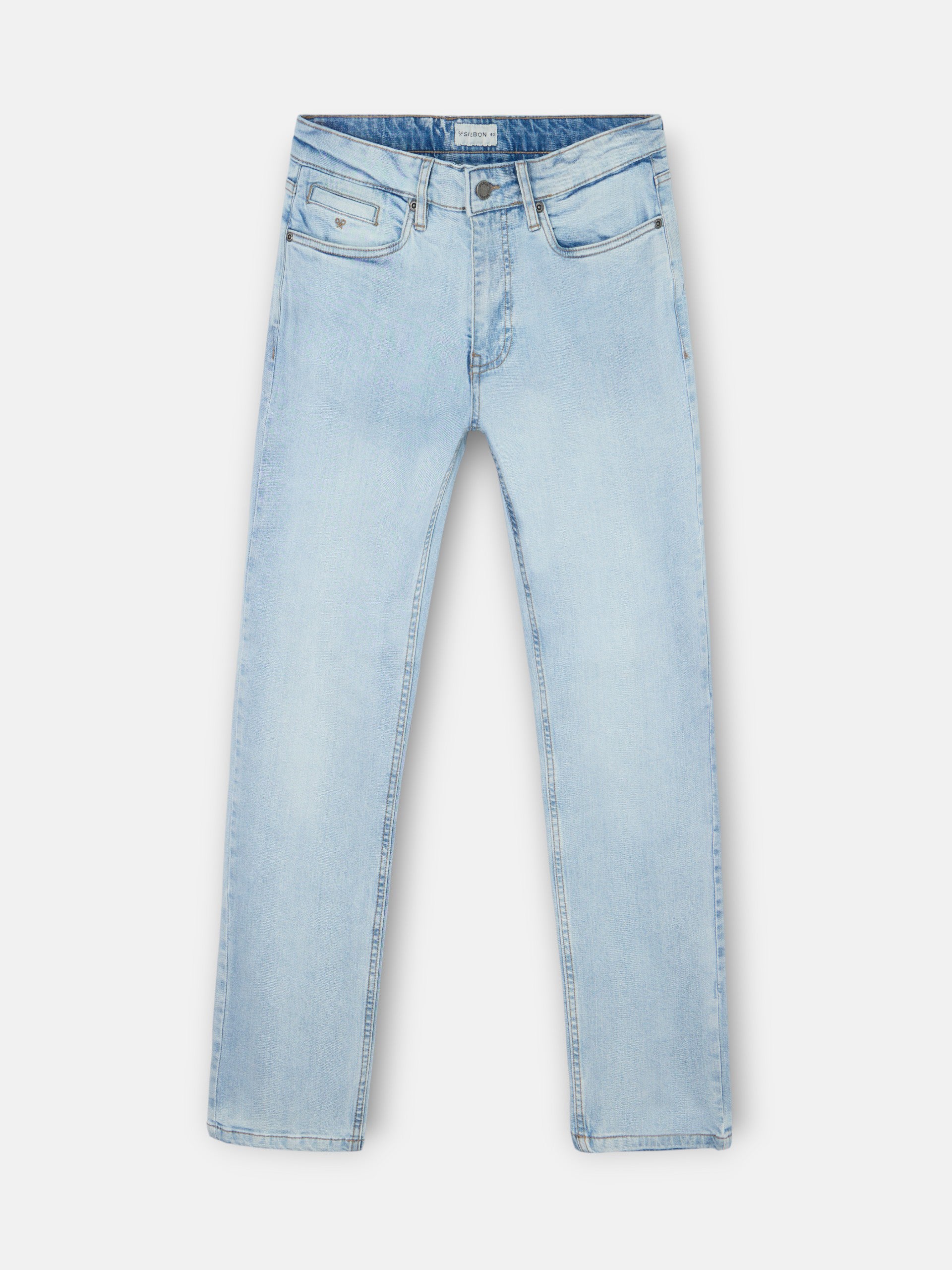Pantalon sport denim azul claro