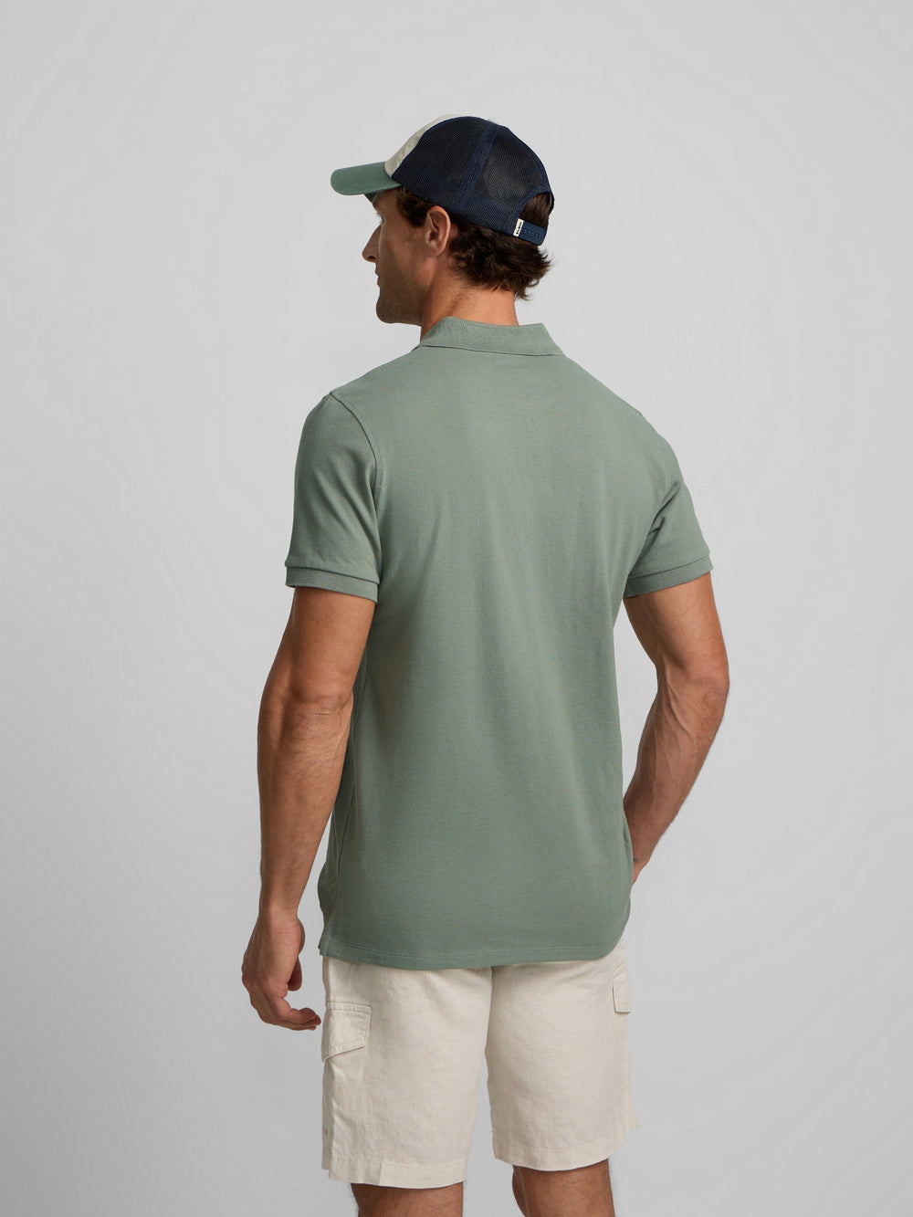 Polo clássico liso verde