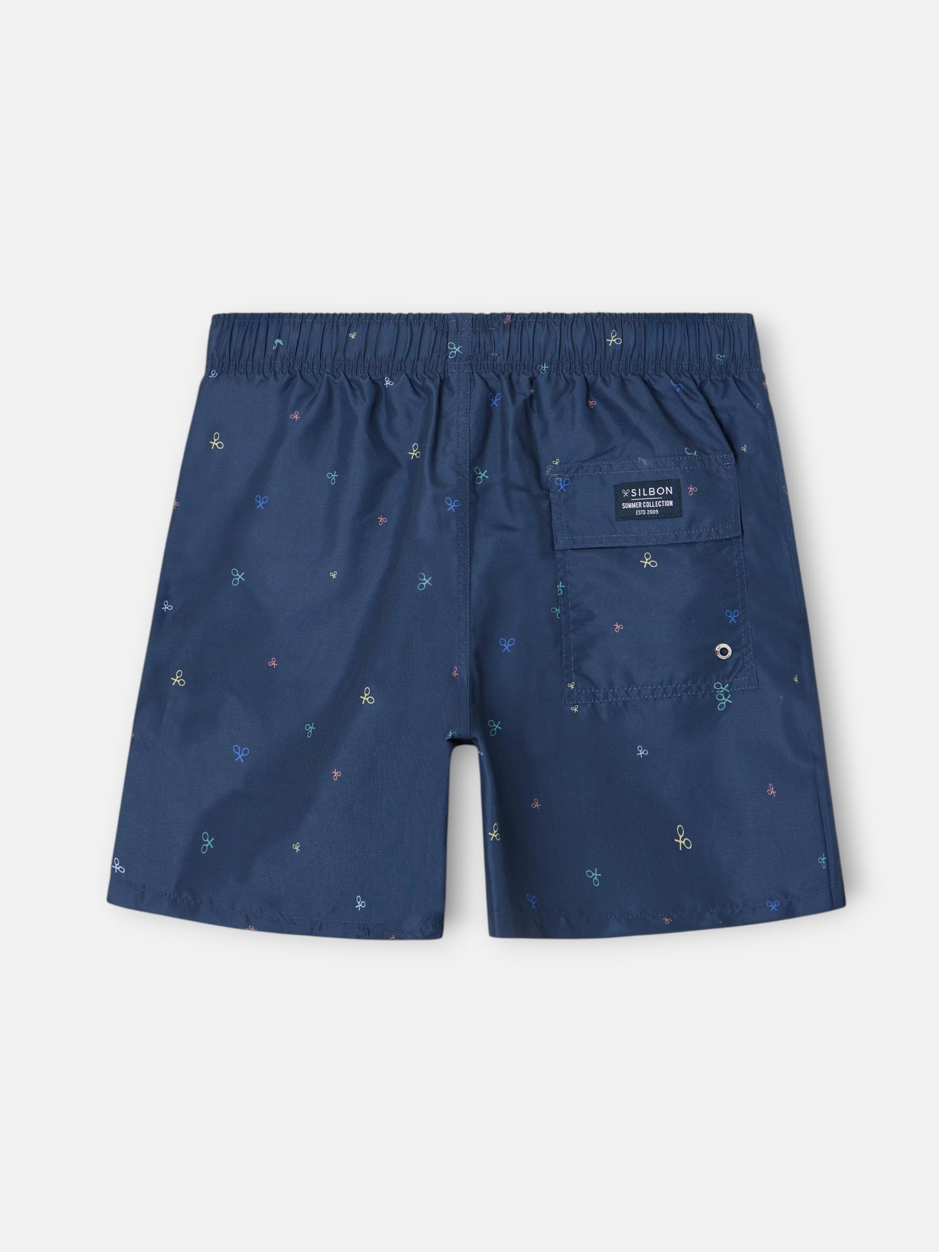 Fato de banho multiraquetas cores azul-marinho