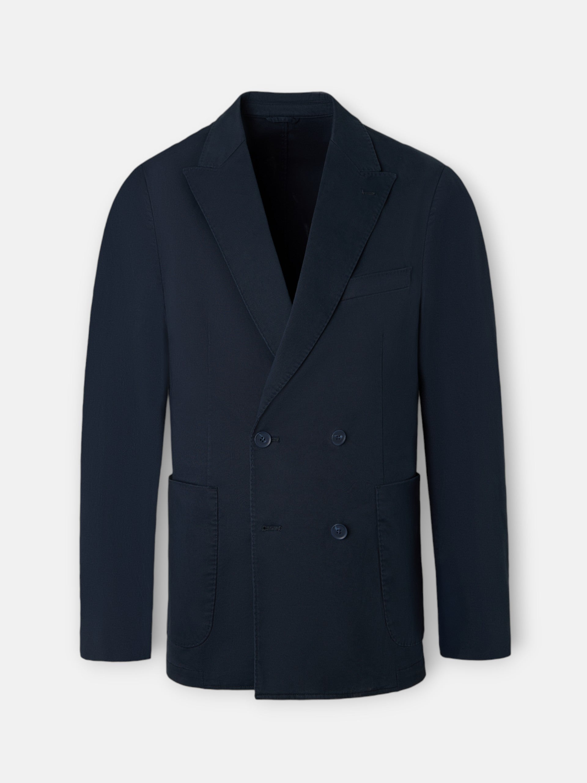 Americana cruzada casual azul marino