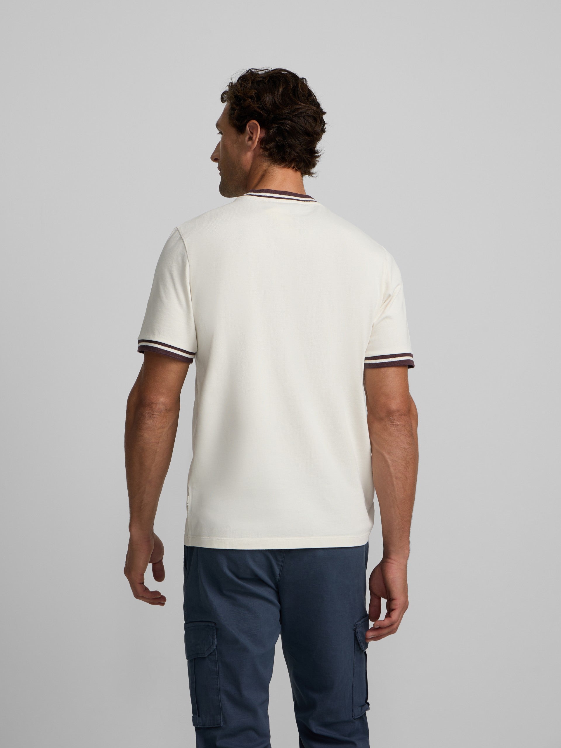 Good habits cream burgundy t-shirt