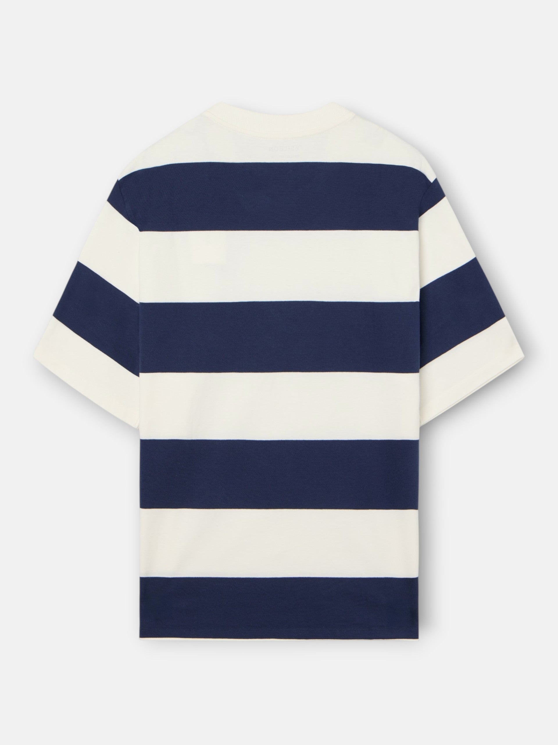 Special fit wide stripe navy t-shirt