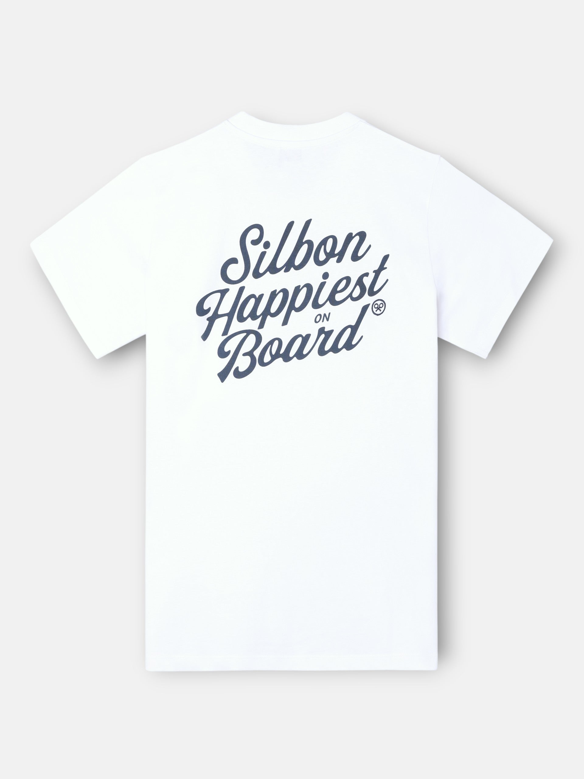 T-shirt Silbon happiest blanc