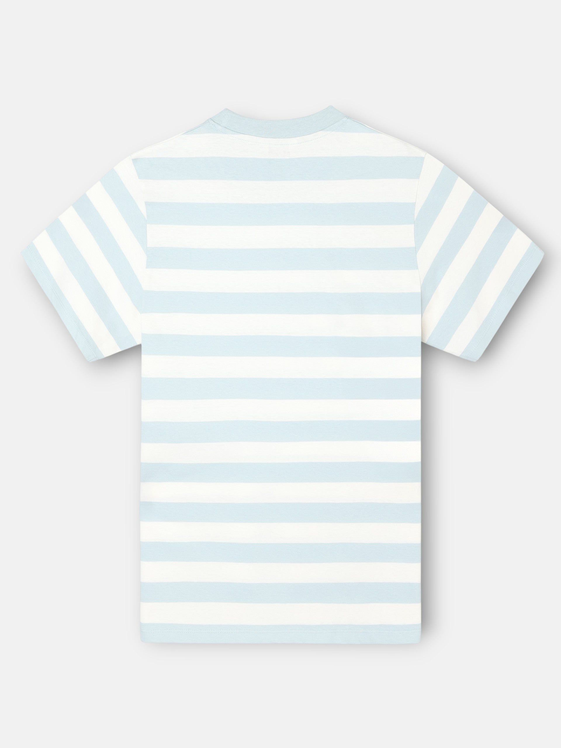 Camiseta minilogo rayas aguamarina