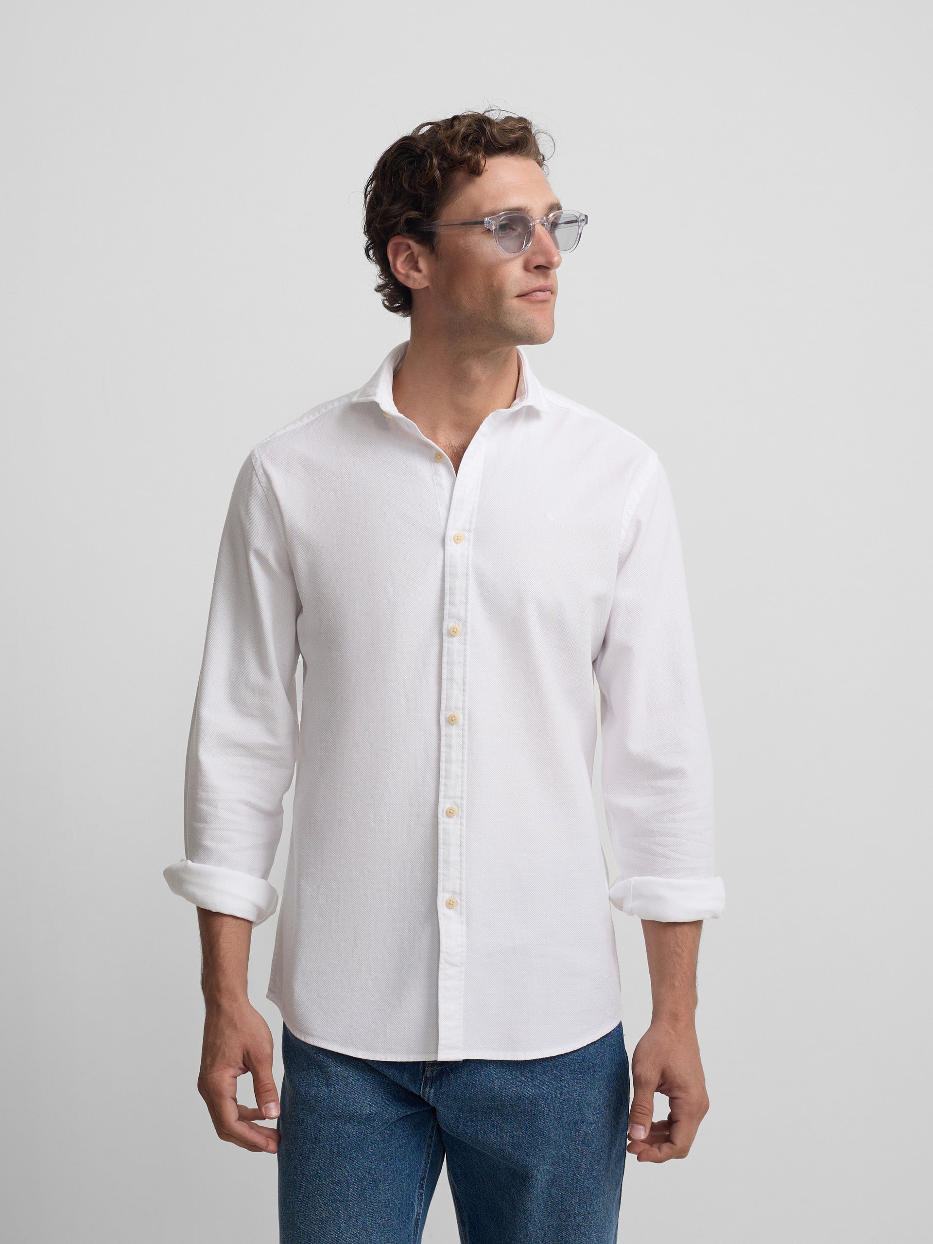 Camisa sport estrutura logo branco