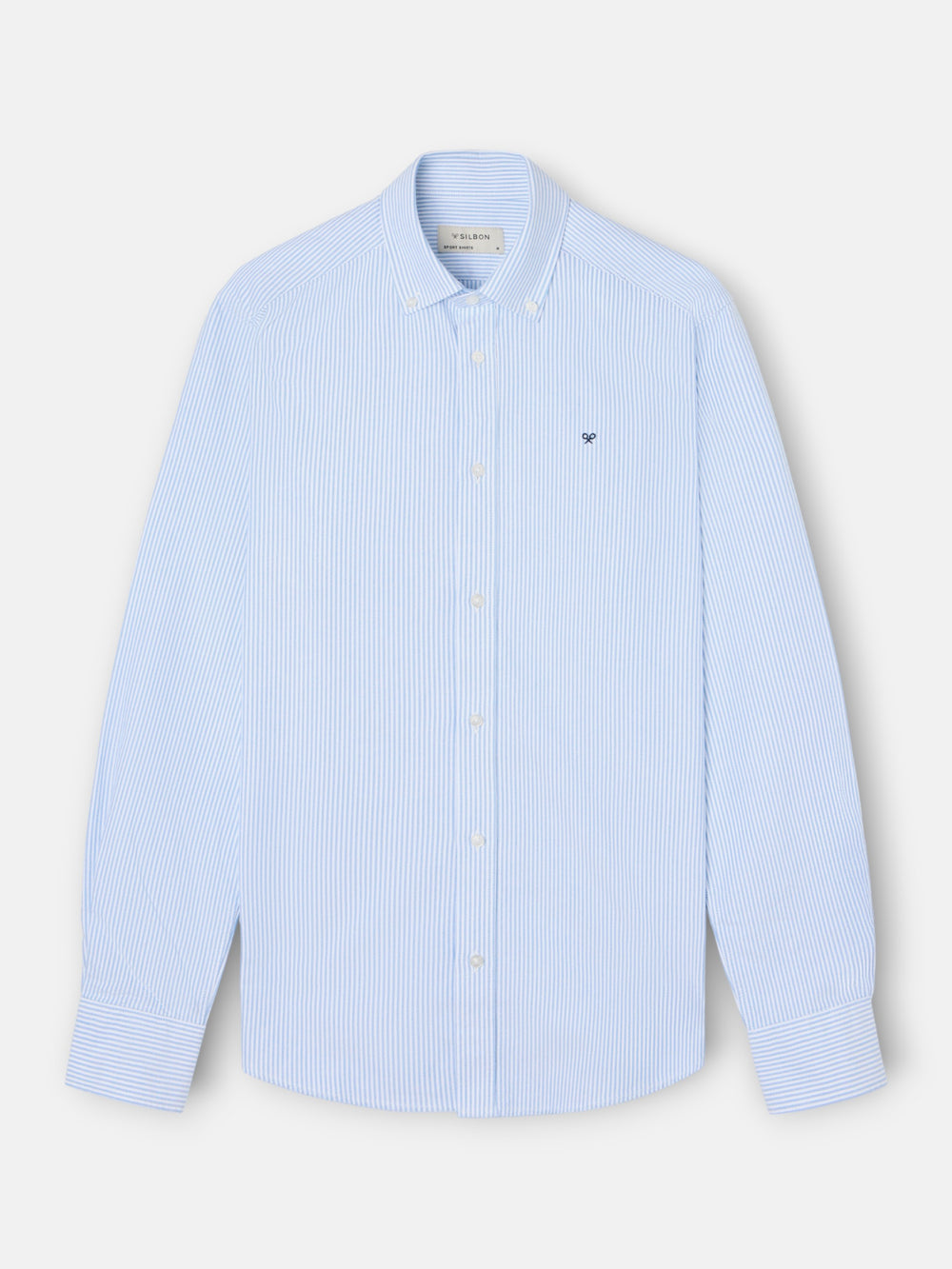 Camisa sport oxford rayas azul