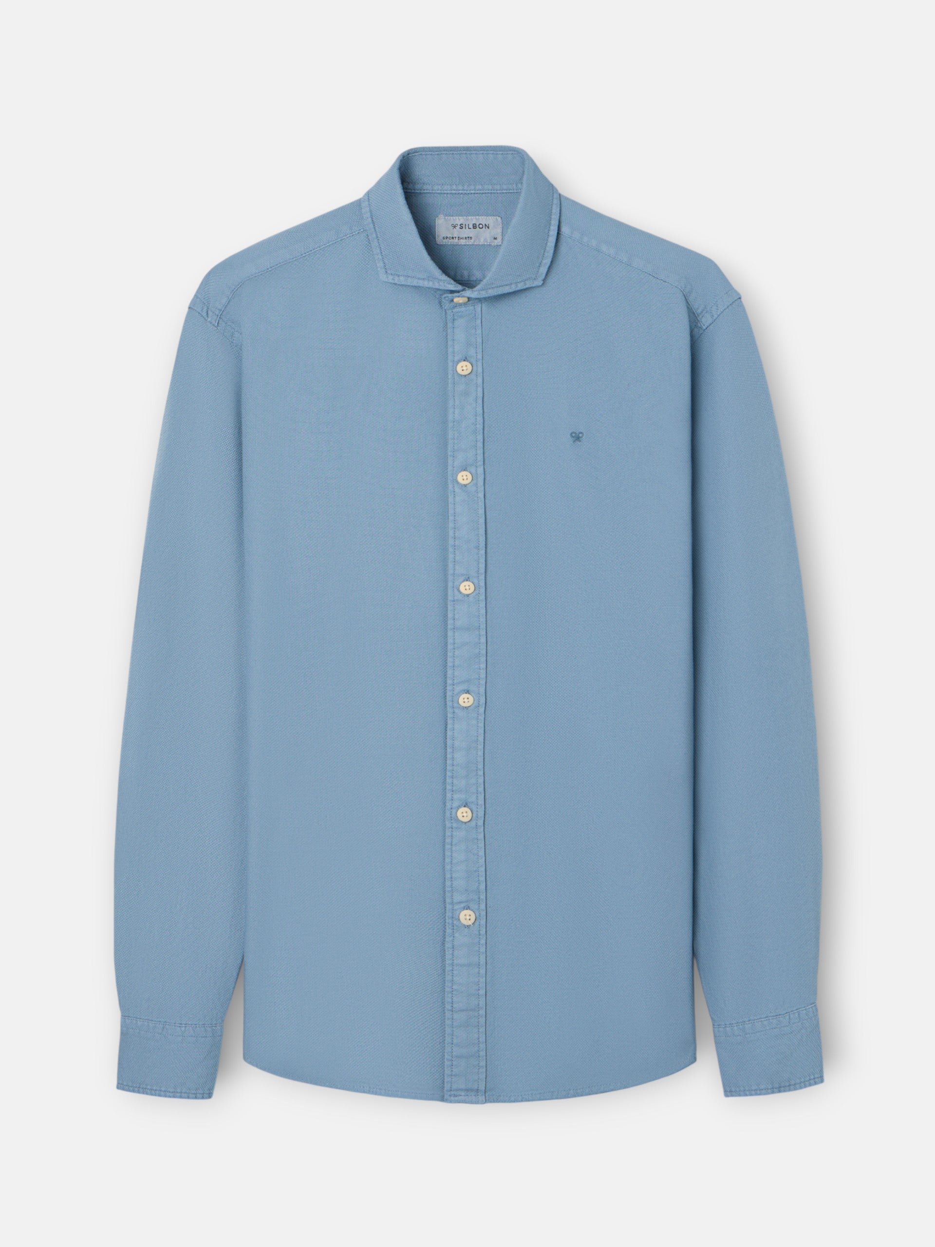 Camisa sport estrutura logótipo azul índigo