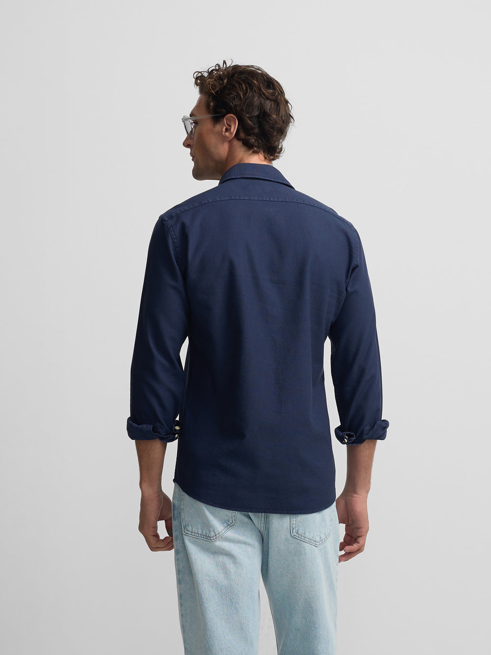 Camisa sport estructura logo azul marino