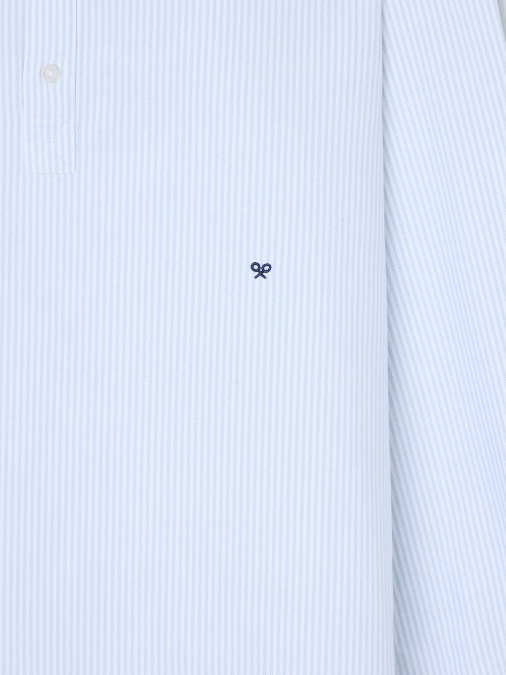 Polera sport oxford rayas verde claro