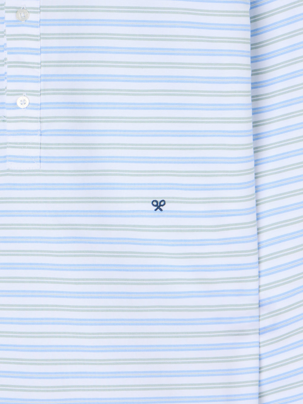 Polera sport oxford rayas multicolor azul verde