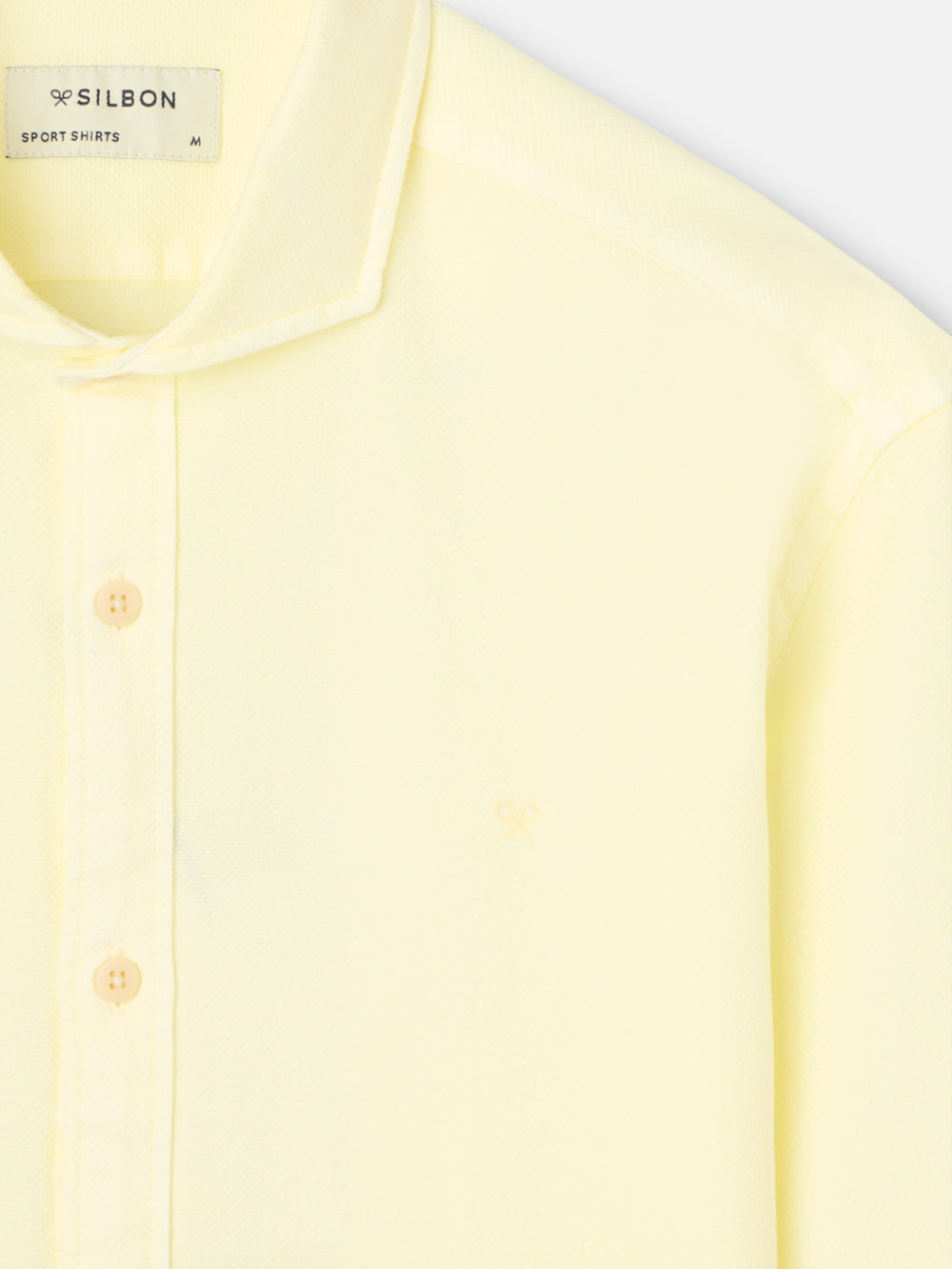 Camisa sport estrutura logótipo amarelo