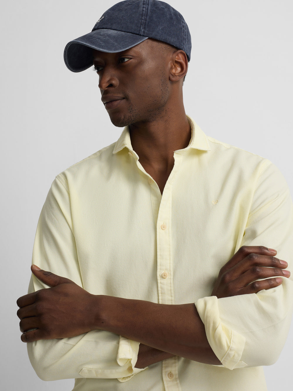 Camisa sport estrutura logótipo amarelo
