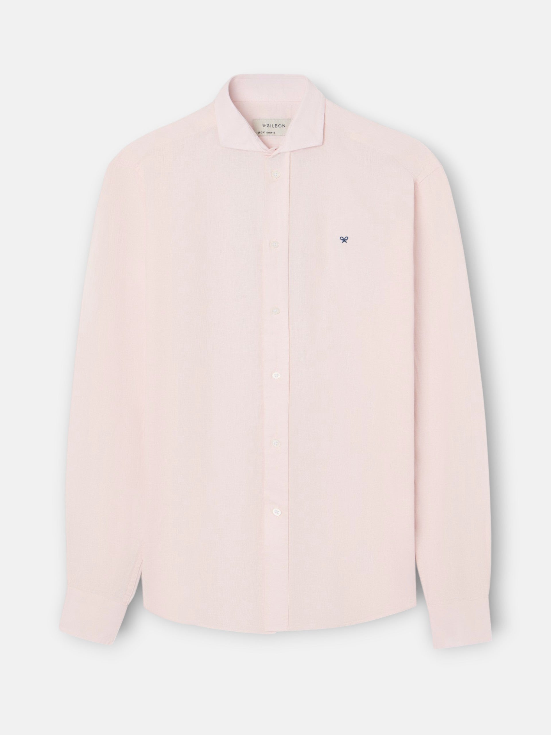 Chemise sport en lin rose