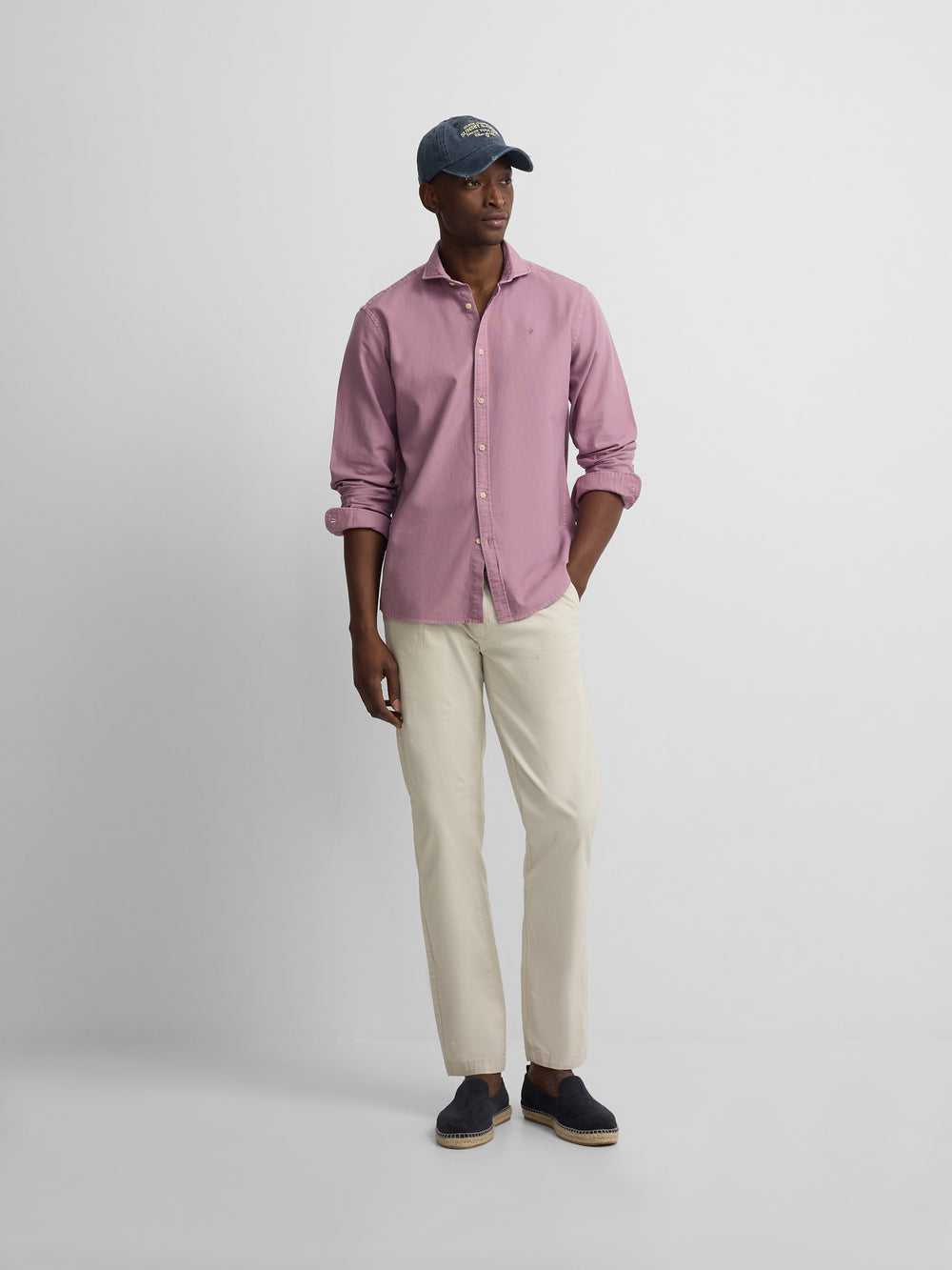 Chemise sport structurée logo violet