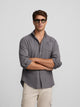 Camisa sport bolsillo desgastada gris
