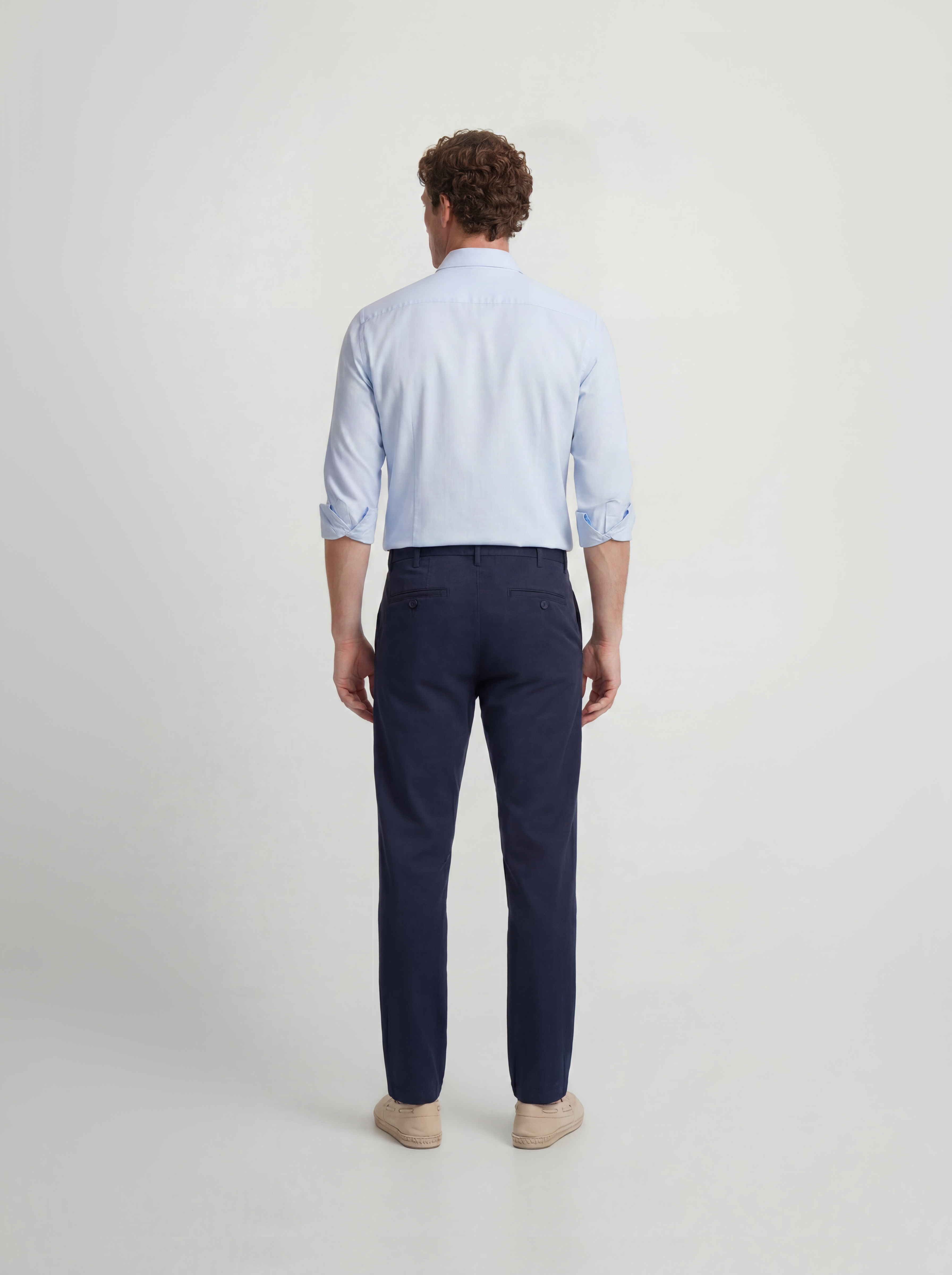 Pantalon sport chino pinzas azul navy