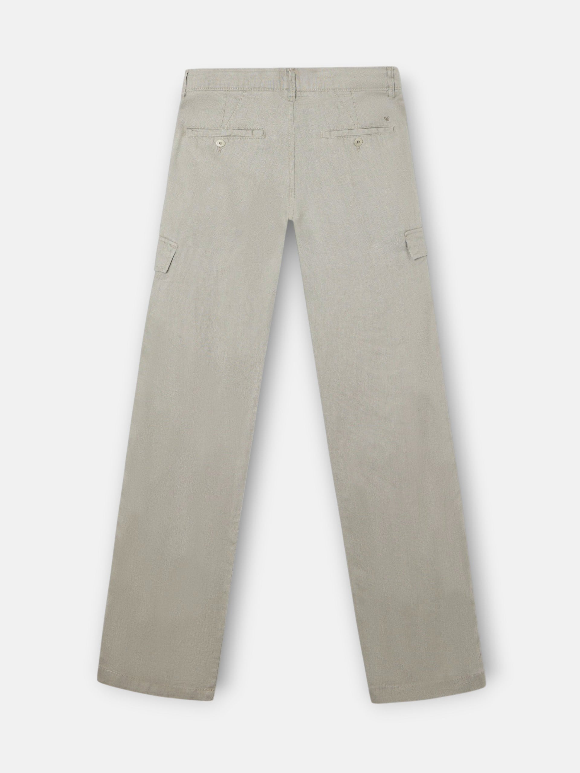 Pantalon cargo sport en lin vert moyen