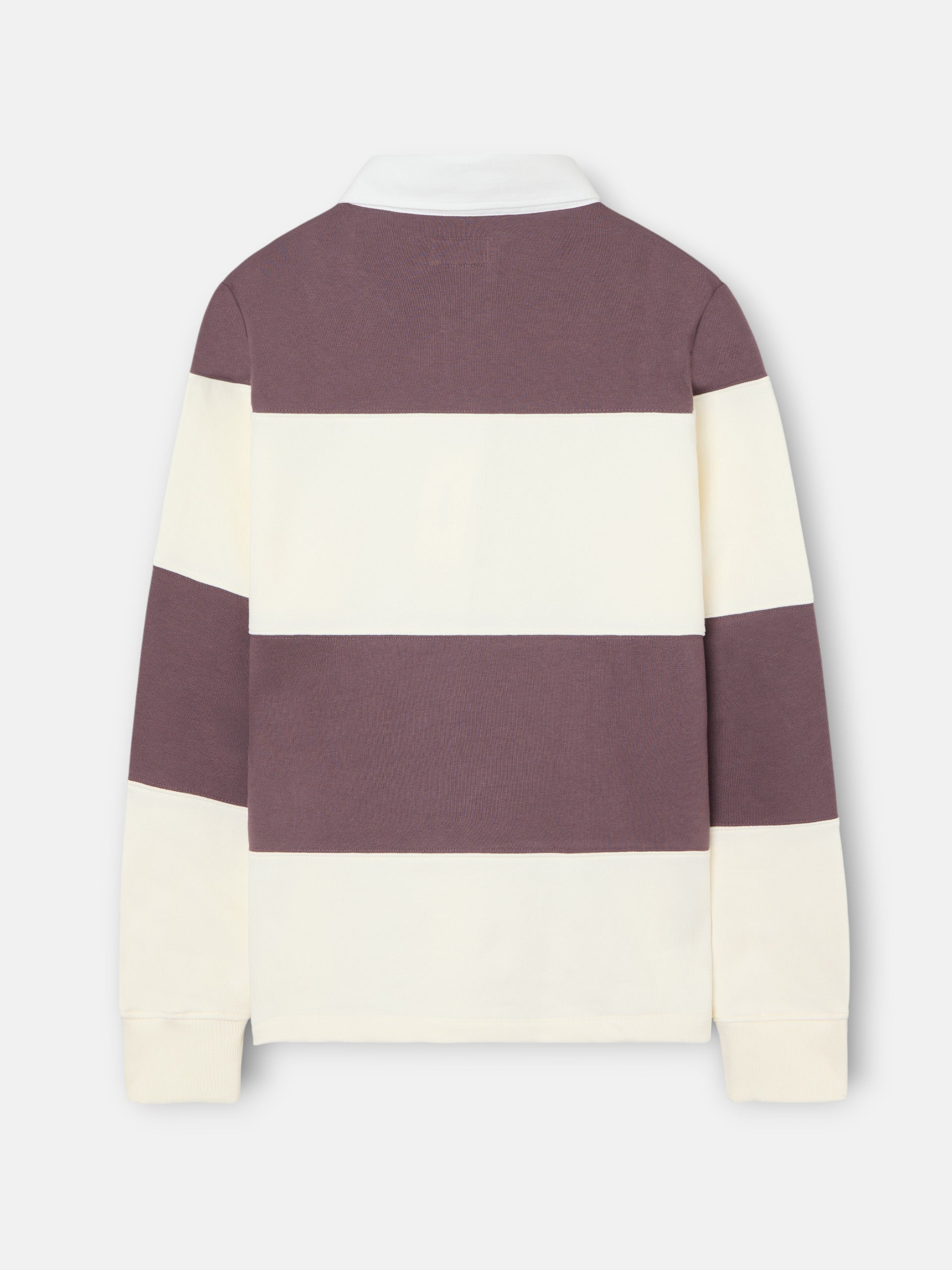 Sweatshirt gola polo risca larga bordô