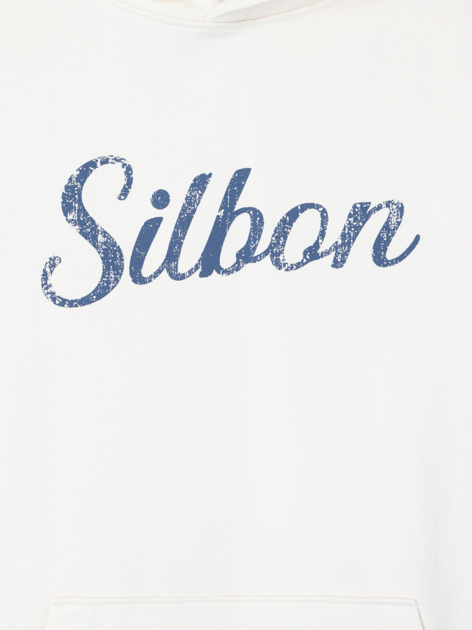 Sudadera capucha Silbon vintage crema