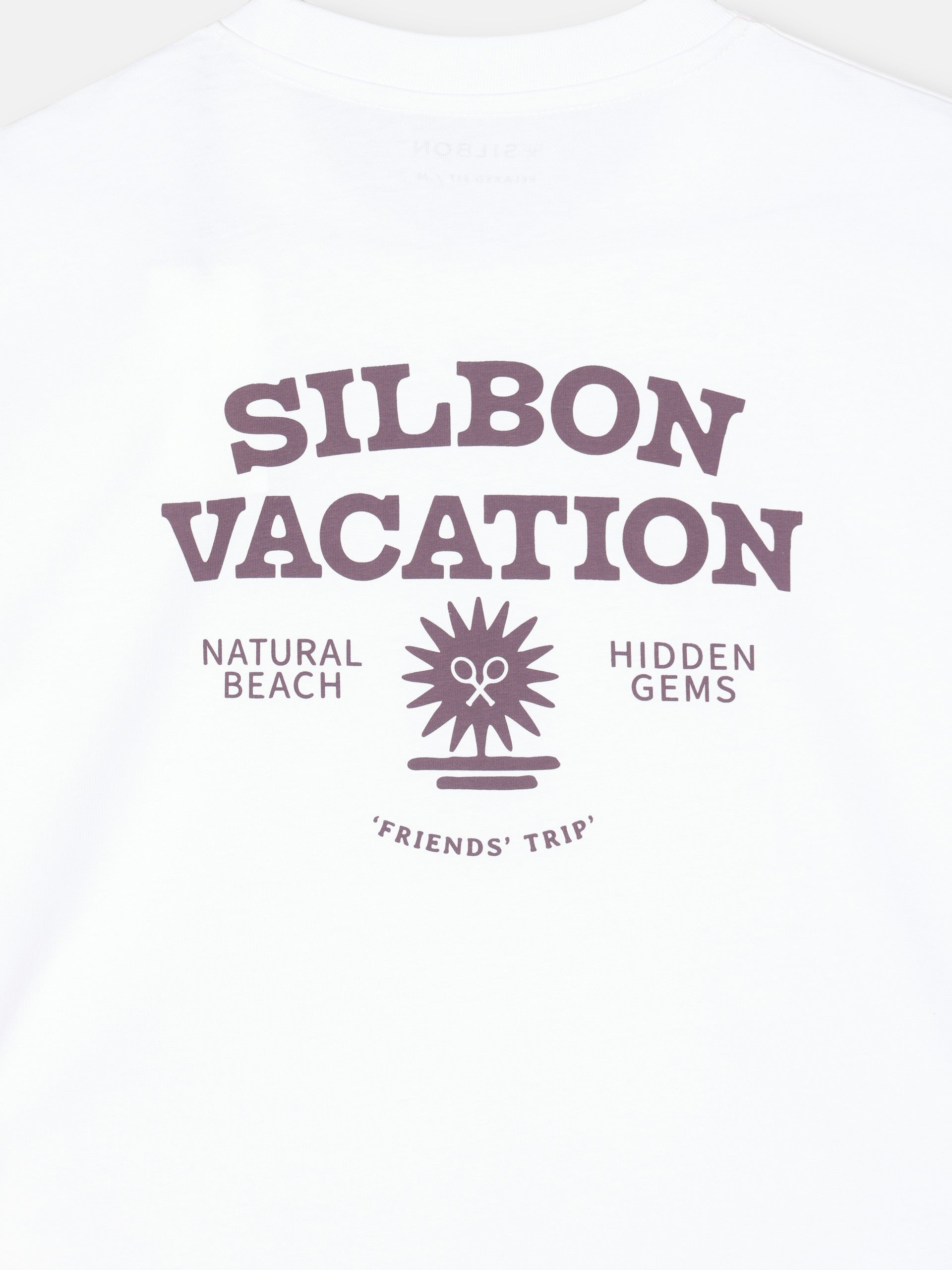 Camiseta relaxed fit Silbon vacation blanco