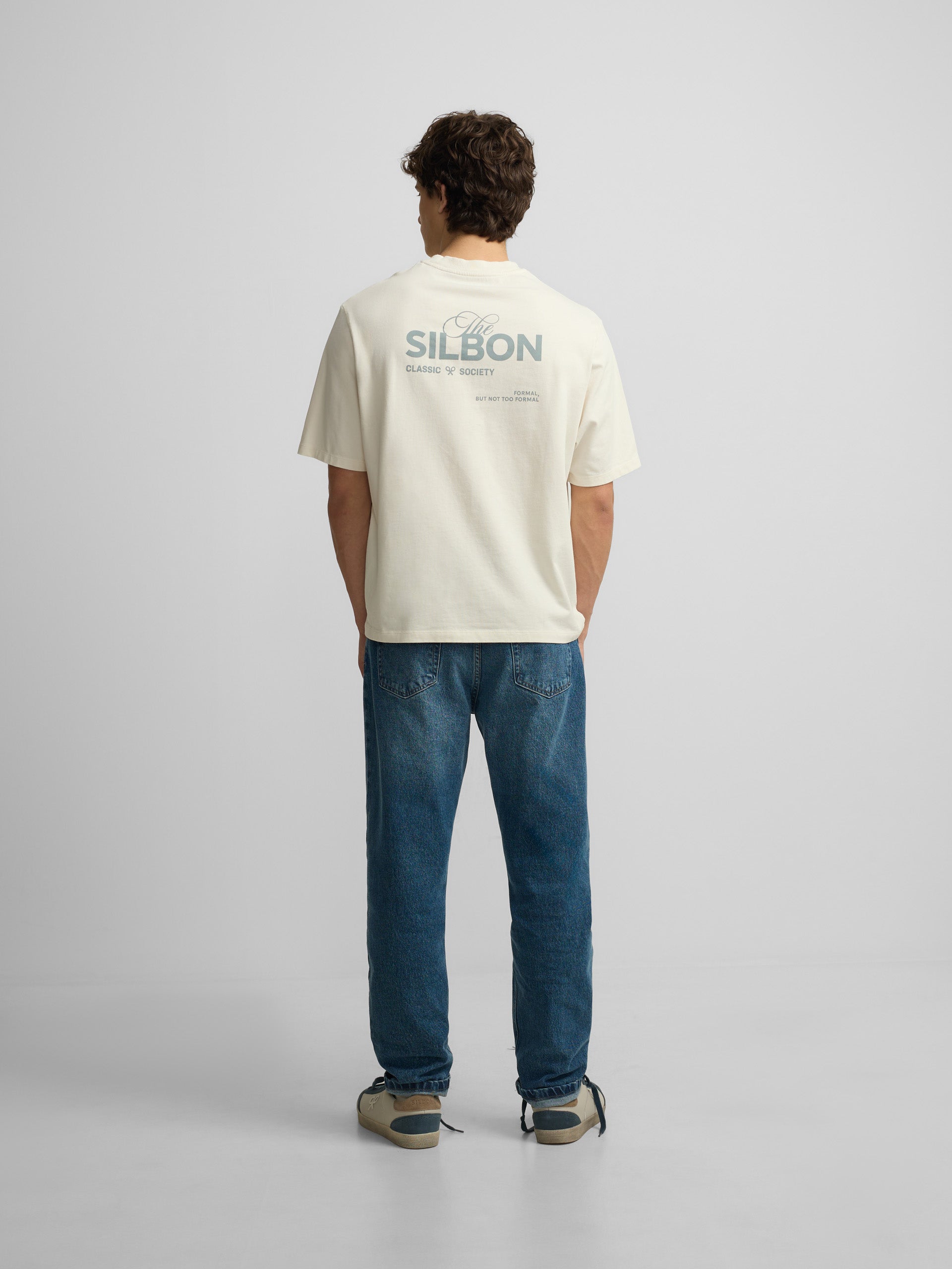 Camiseta special fit Silbon classic society crema