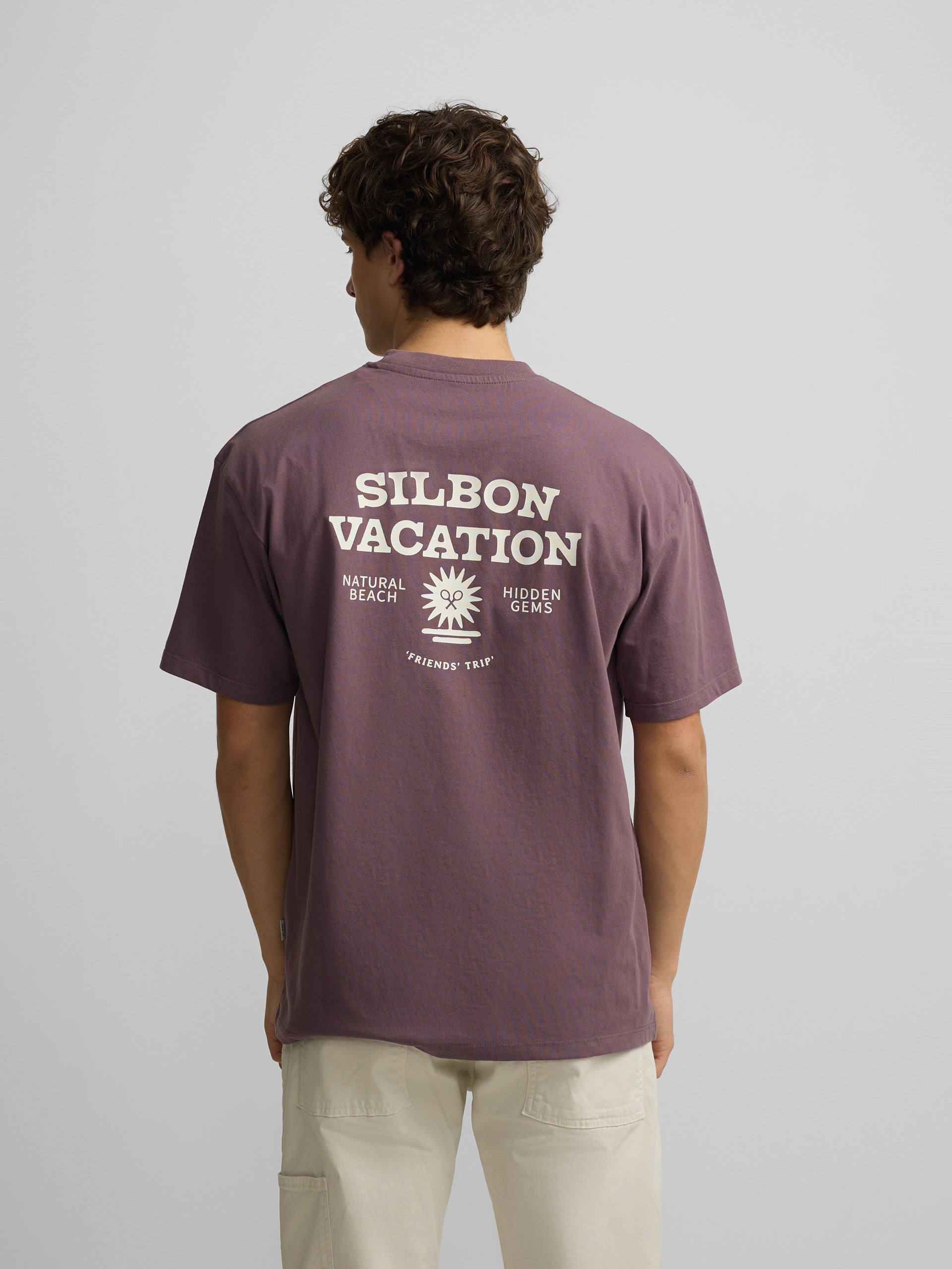 Camiseta relaxed fit Silbon vacation purpura