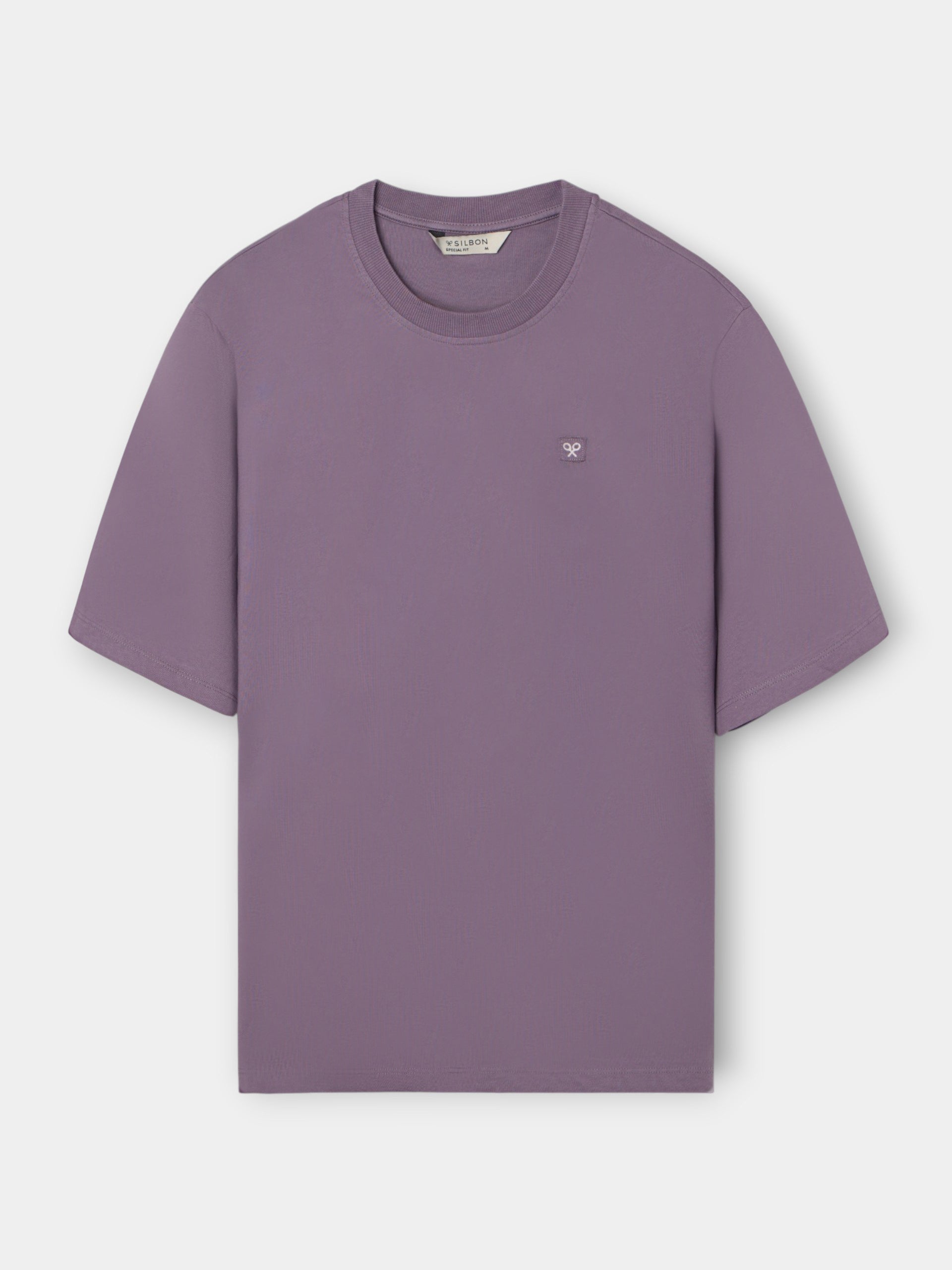 Special fit t-shirt with purple mini logo patch
