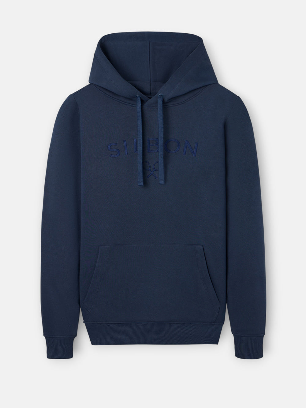 Sweat à capuche Silbon raquette bleu marine