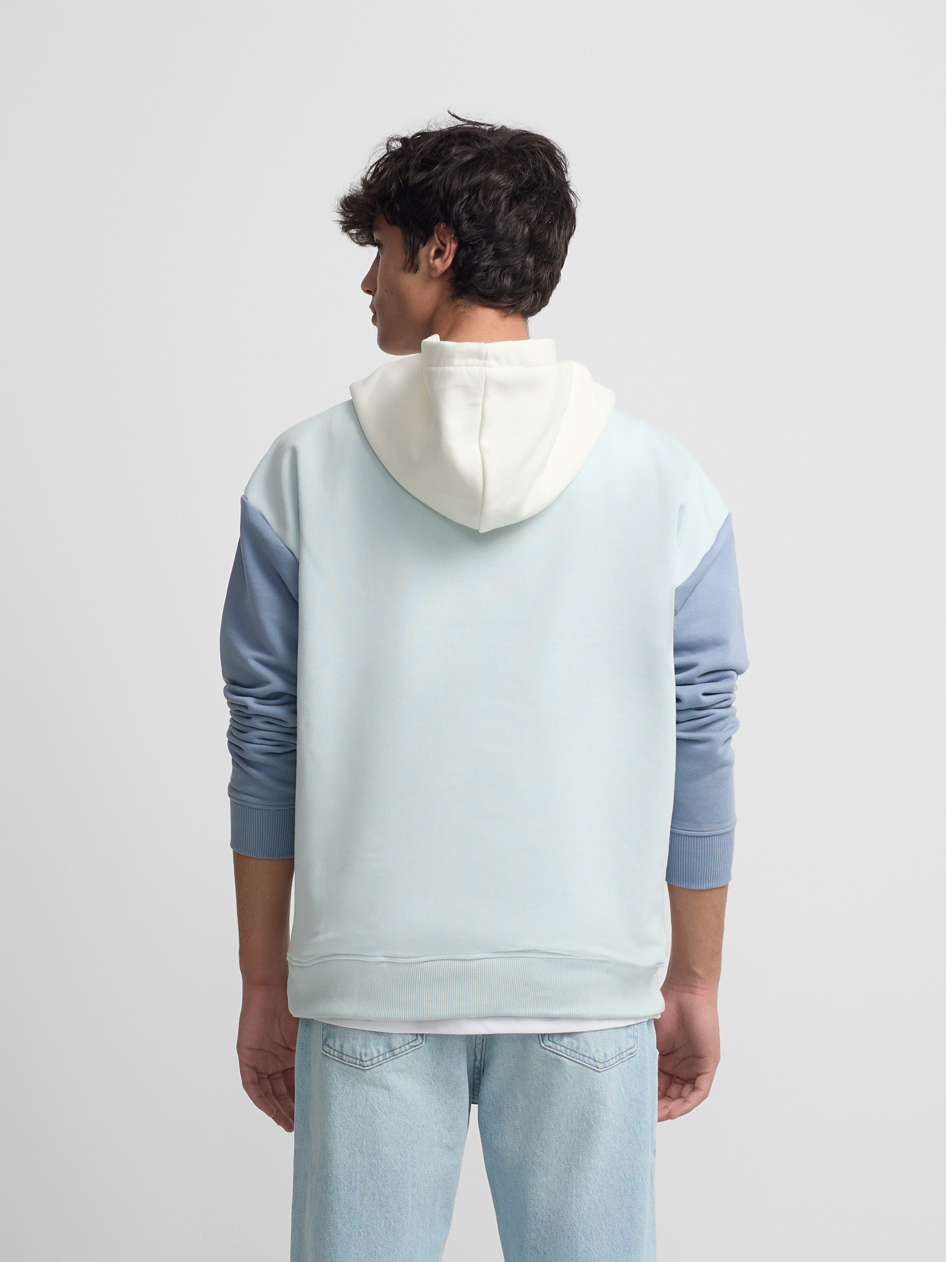 Sweat à capuche multicolore aigue-marine