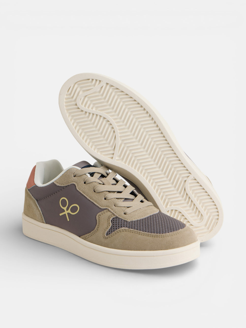 Zapatilla bicolor verde gris