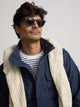 Parka bleu marine à écussons
