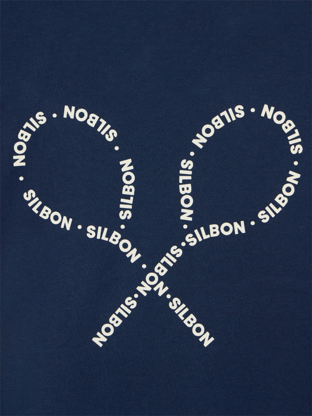 Navy blue rackets lettering t-shirt