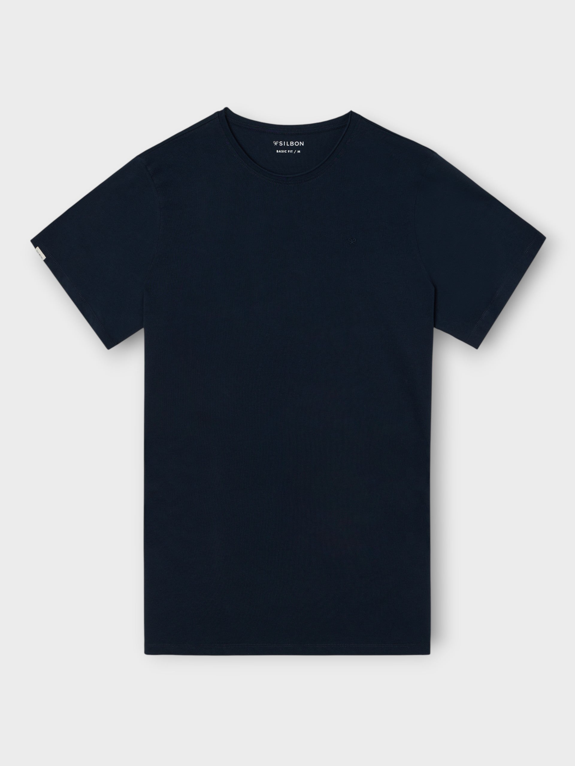 Navy blue turtleneck t-shirt