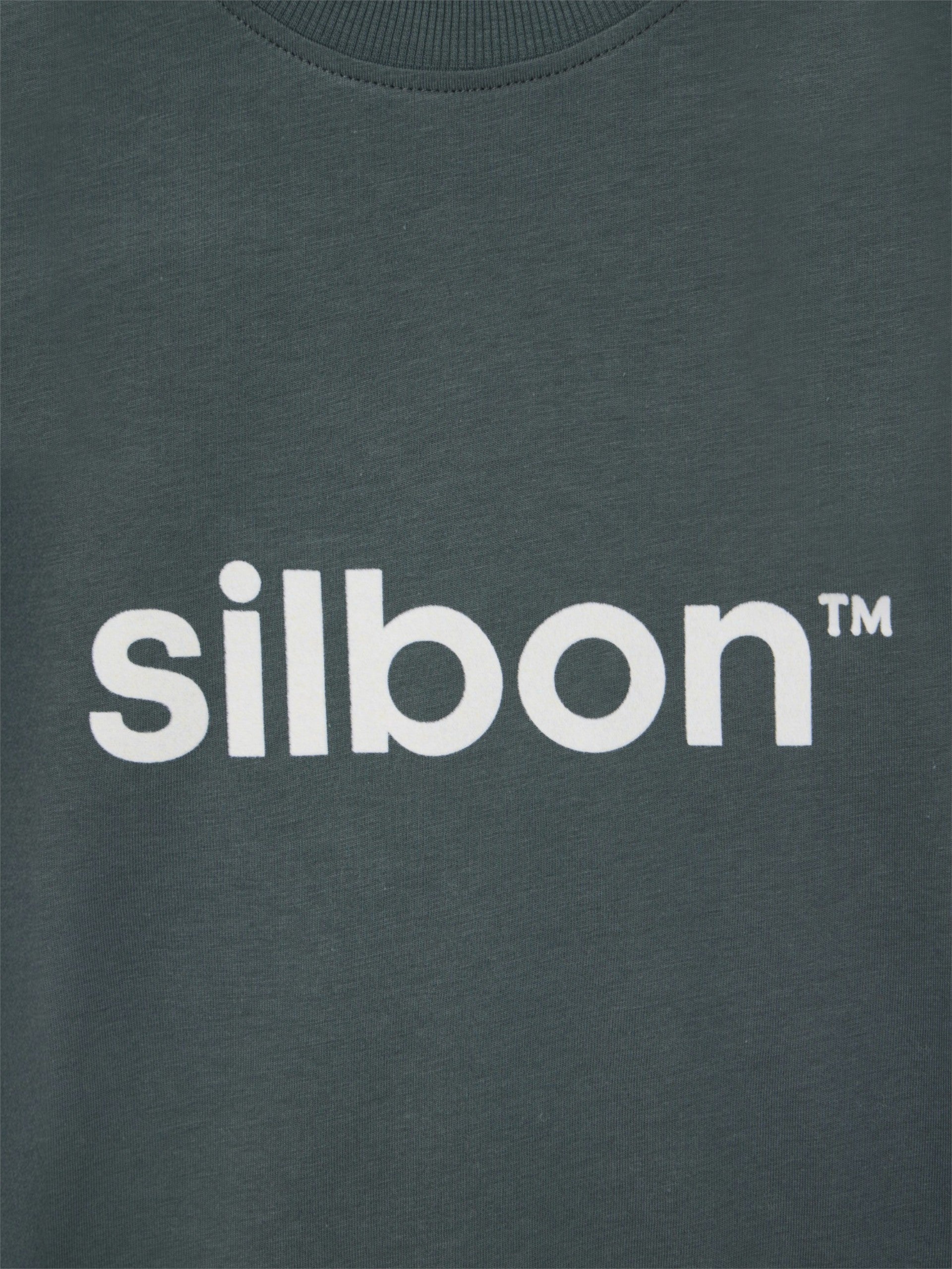 T-shirt Silbon flock vert foncé