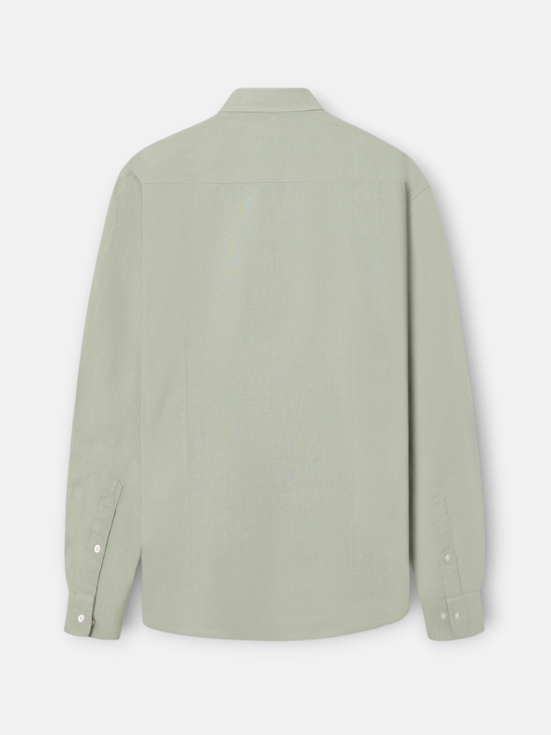 Camisa sport lino verde medio
