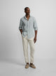 Stone linen five-pocket sport trousers