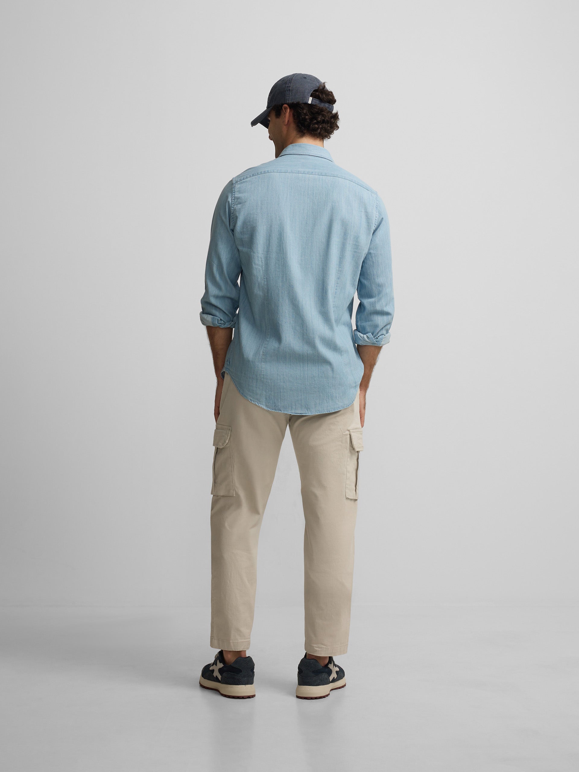 Pantalon sport jogger cargo beige