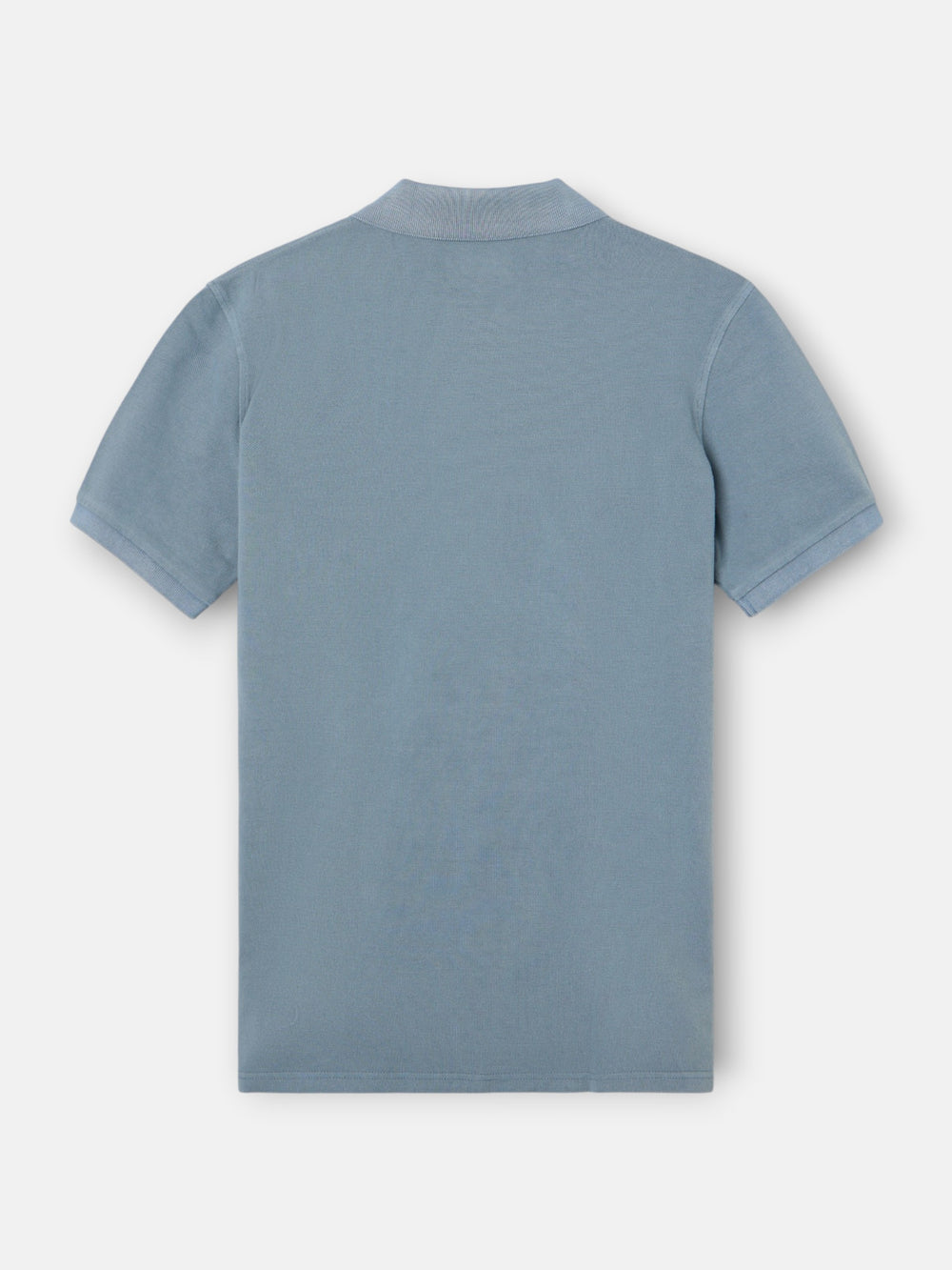 Polo clasico garment dye azul medio