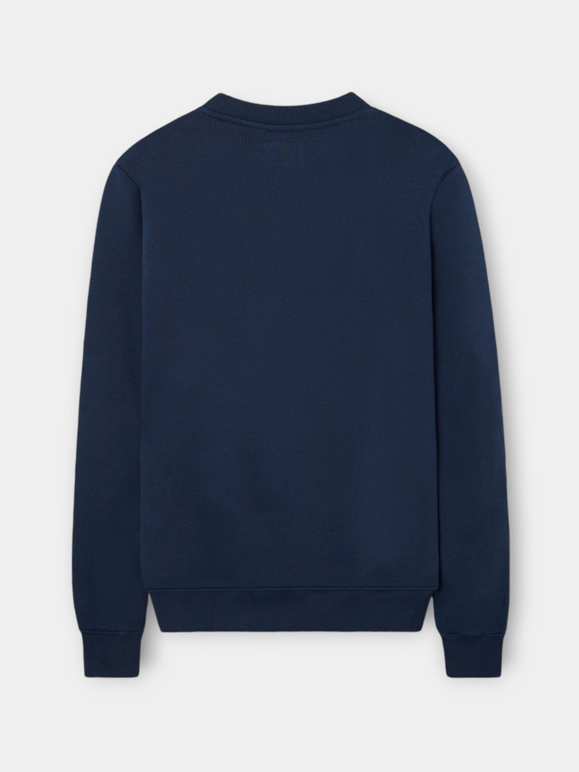 Sudadera bolsillo bordado azul marino