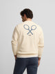 Sweat-shirt raquette ethnique crème