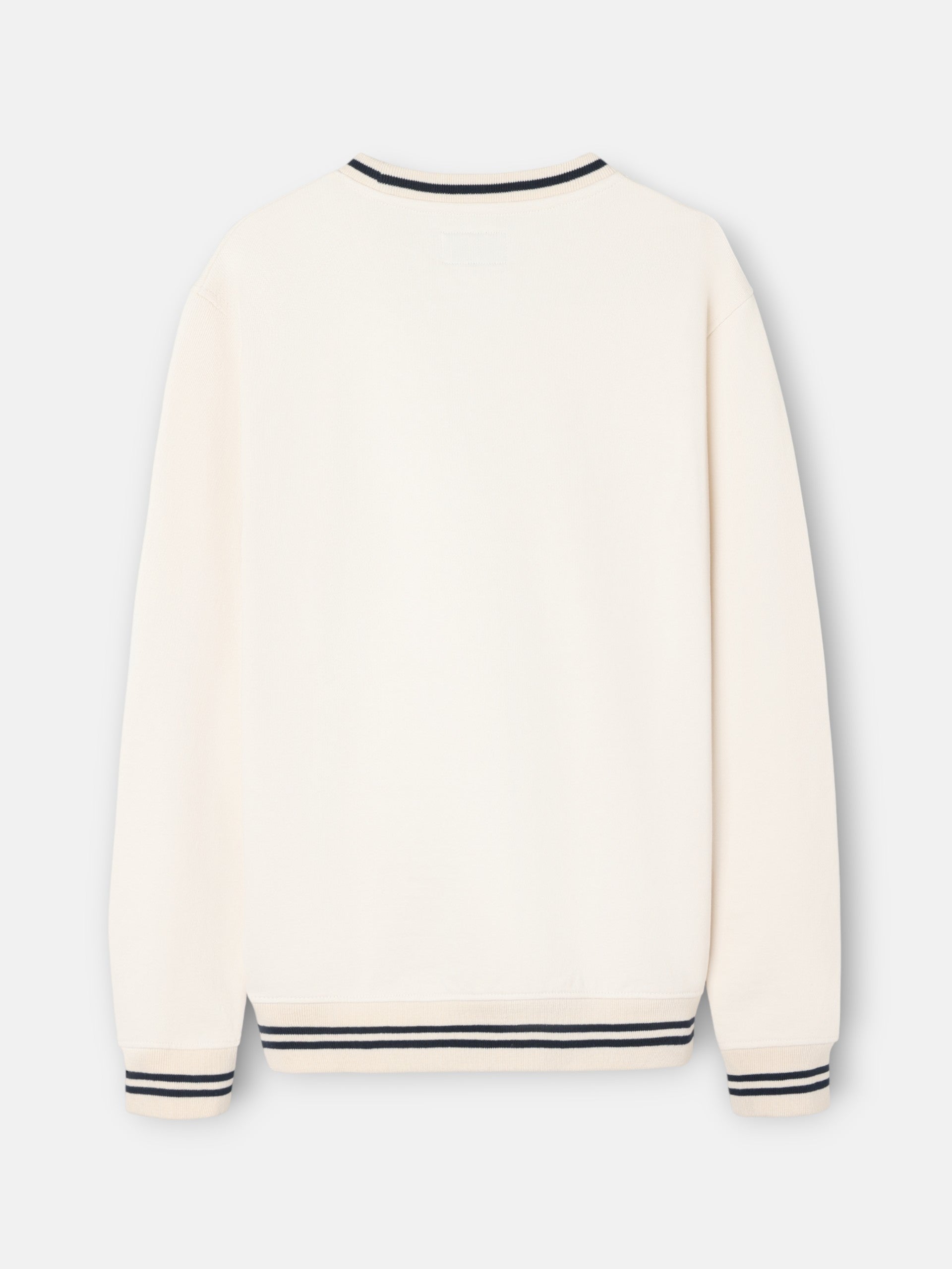 Sudadera ribs retro crema