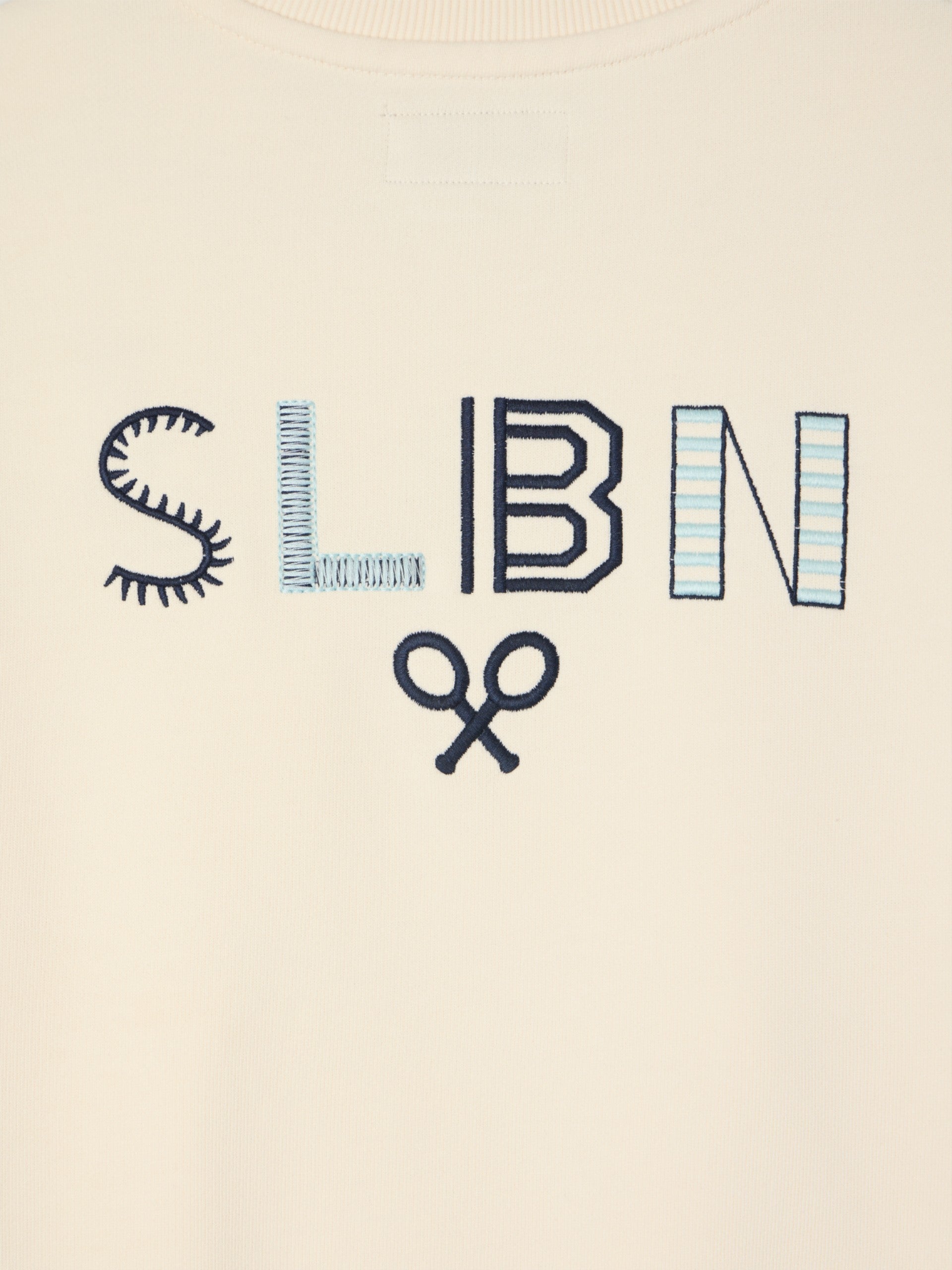 Cream SLBN embroidered sweatshirt