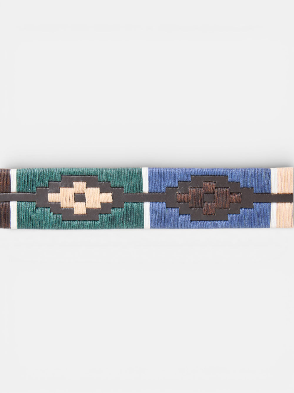Ceinture en cuir argentin tricolore marron
