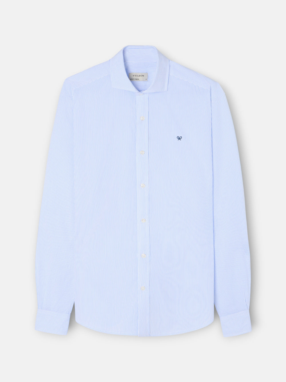 Camisa sport clássica risca azul