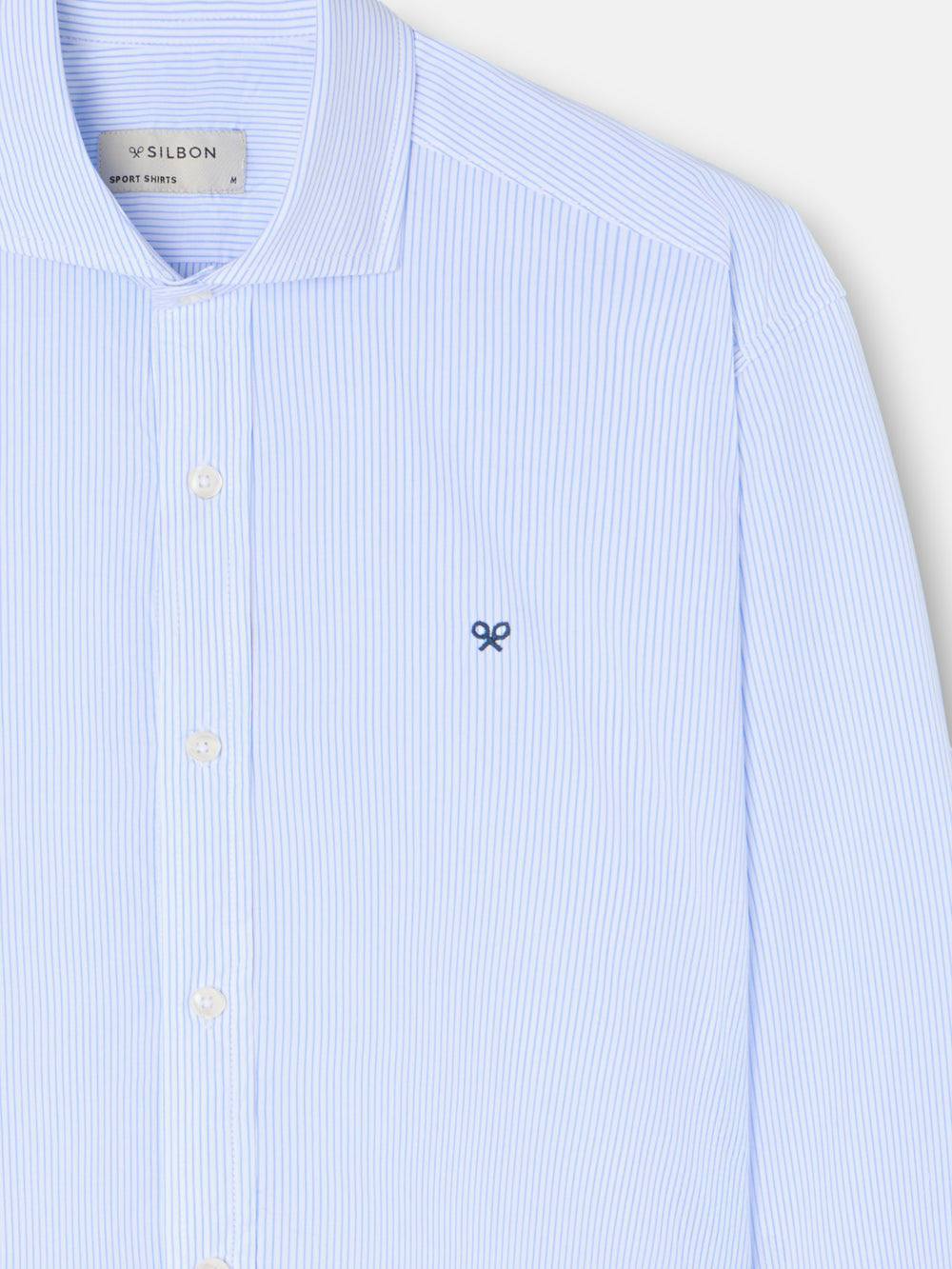 Camisa sport clássica risca azul