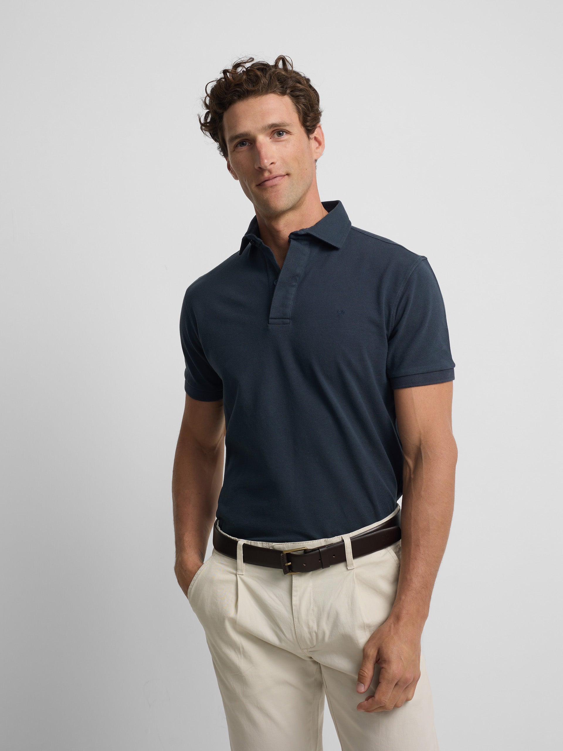Polo manches courtes suite bleu marine