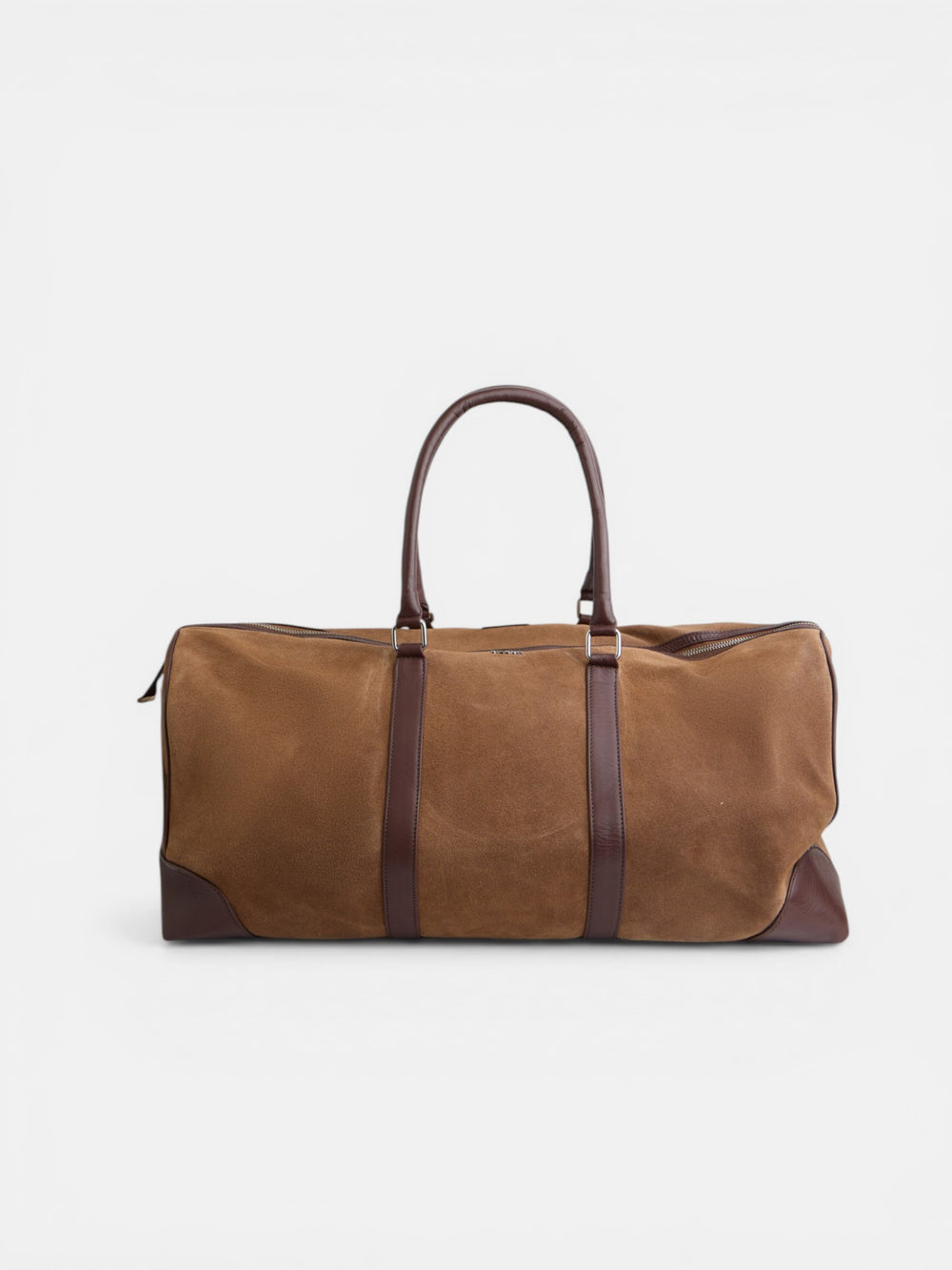 Sac de voyage en cuir business marron foncé